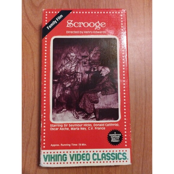 Scrooge 1935 VHS - 1986 Viking Video Release - Picture 2 of 7